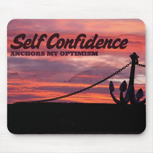 "Selbstvertrauen" Motivation Affirmation Mousepad (Vorne)