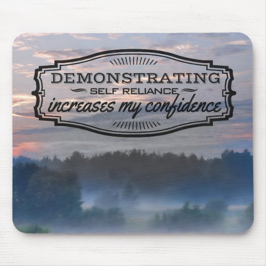 "Selbstvertrauen" Motivation Affirmation Mousepad (Vorne)