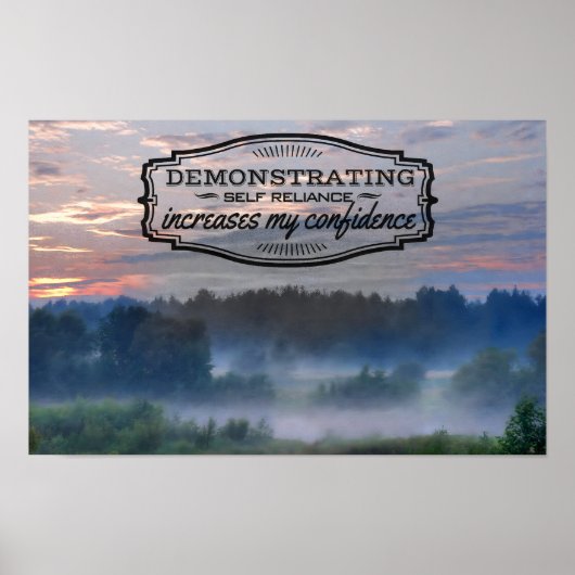 "Selbstvertrauen" Motivation Affirmation Poster (Vorne)