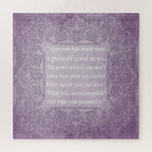 Selbstvertrauen motivierend inspirierendes Zitat Puzzle (Horizontal)