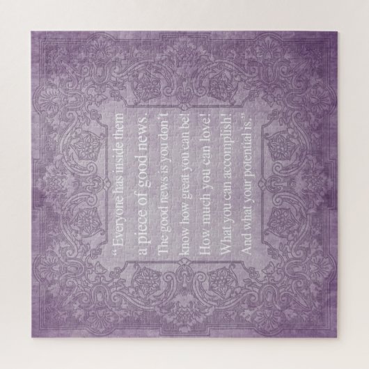 Selbstvertrauen motivierend inspirierendes Zitat Puzzle (Vertikal)