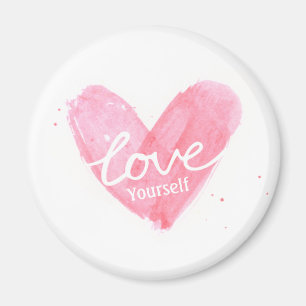 Selbstwert Liebe Dich Selbst Typografie Herz Magnet