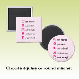 Selbstwertgefühl der FRAU in inspirierendem Rosa Magnet