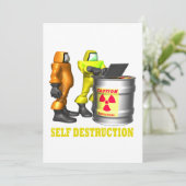 Selbstzerstörung Einladung (Stehend Vorderseite)
