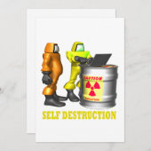 Selbstzerstörung Einladung (Vorne/Hinten)