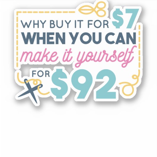 Selbstzitieren von Typografie Aufkleber (Vorderseite)