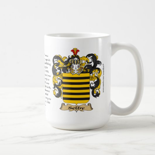 Selby, der Ursprung, die Bedeutung und das Wappen Kaffeetasse (Rechts)