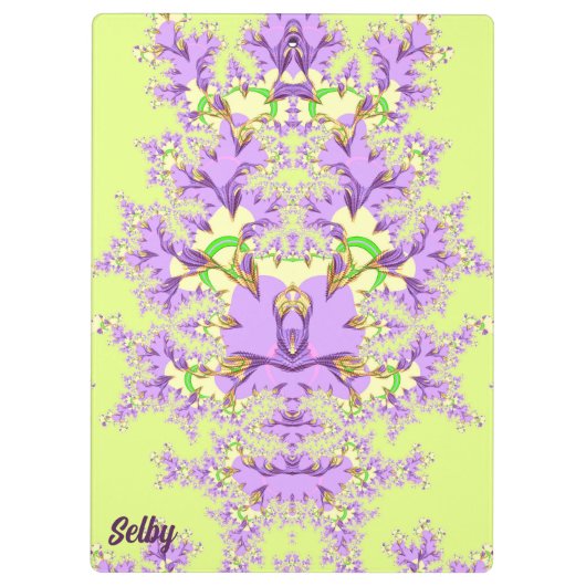 SELBY ~ Mauve, Gelb Grün Klemmbrett (Rückseite)