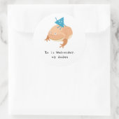 Selby und Mittwoch Frog Classic Round Sticker (Tasche)