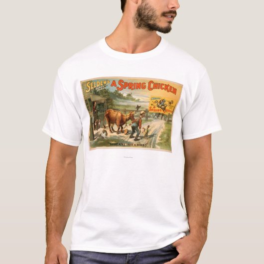 Seldens lustige Farce, ein Frühlings-Huhn-Spiel T-Shirt (Vorderseite)
