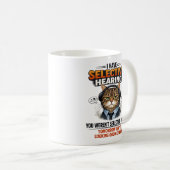 Selective Hearing Cat Mug | Funny Coworker Kaffeetasse (VorderseiteRechts)