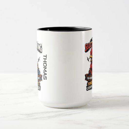Selective Hearing Cat Mug | Funny Rooster Tasse (Zentrum)