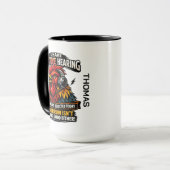 Selective Hearing Cat Mug | Funny Rooster Tasse (Vorderseite Links)