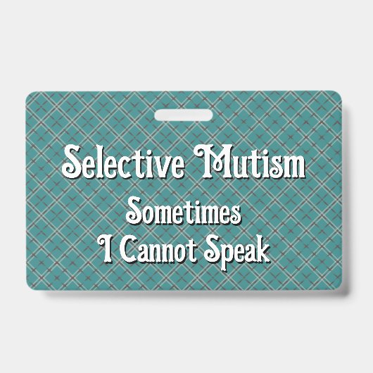 Selective Mutism Ausweis (Vorderseite)