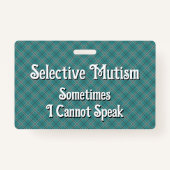 Selective Mutism Ausweis (Vorderseite)