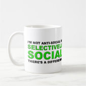 Selectively Social Funny Mug Kaffeetasse (Links)