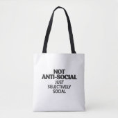 Selectively Social Statement Typography Design Tasche (Vorderseite)