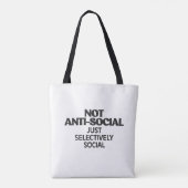 Selectively Social Statement Typography Design Tasche (Rückseite)