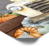 Selegener Fall Rustikaler Lkw und Pumpkins Herbst Poster (Ecke)