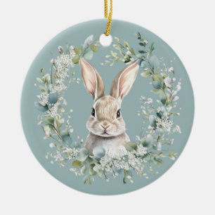 Selegenes Ostara Rabbit Frühlingsfest Keramik Ornament