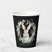 Selegenes Ostara Rabbit Frühlingsfest Pappbecher (Rückseite)