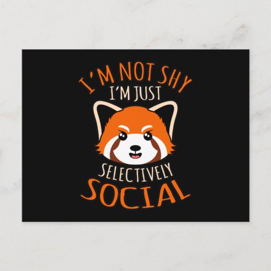 Selektiv Social Red Pandas Pet Animal Panda Lov Postkarte (Vorderseite)