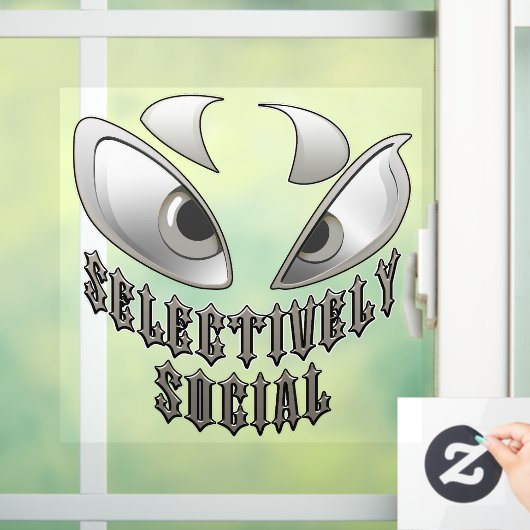 selektiv sozial fensteraufkleber (Zuhause)