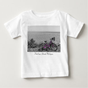 Selektive Farbe des Mackinac Island Bike Baby T-shirt