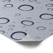 Selektive Fokusfotografie von Wassertröpfchen Poster (Ecke)