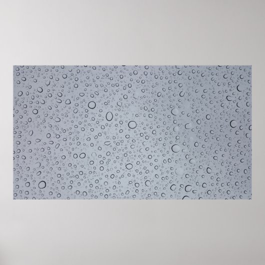 Selektive Fokusfotografie von Wassertröpfchen Poster (Vorne)