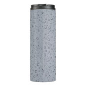 Selektive Fokusfotografie von Wassertröpfchen Thermosbecher (Rückseite)