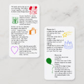 Selektive Mutismus Geburtstagskarte Visitenkarte (Vorne/Hinten)