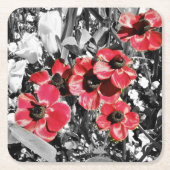Selektive Schönheit - Anemonenblüten Papier-Unters Rechteckiger Pappuntersetzer (Vorderseite)