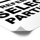 Selektive Teilnahme Witziges Poster (Ecke)