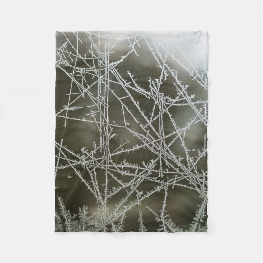 Selektiver Fokus von Schneeflocken Fleecedecke (Vorderseite)