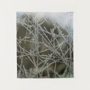 Selektiver Fokus von Schneeflocken Wandteppich