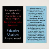 Selektiver Mutismus Bewusstsein (Vorne & Hinten)