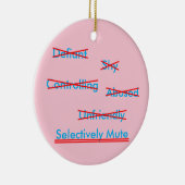 Selektiver Mutismus Missverständnis 2 Metallverzie Keramik Ornament (Rechts)