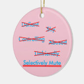 Selektiver Mutismus Missverständnis 2 Metallverzie Keramik Ornament (Links)
