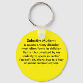Selektiver Mutismus Schlüsselanhänger (Vorderseite)