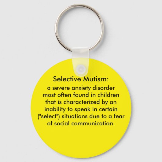 Selektiver Mutismus Schlüsselanhänger (Vorderseite)