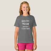Selektiver Mutismus T-Shirt (Vorne ganz)
