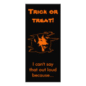 Selektiver Mutismus-Trick oder Leckerei Werbekarte (Vorne)