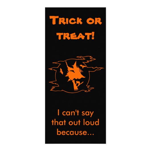 Selektiver Mutismus-Trick oder Leckerei Werbekarte (Vorne)