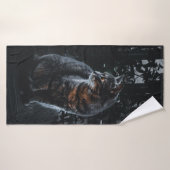 SELEKTIVER SCHWERPUNKT DER SILBERTABBY-KATZE BADEHANDTUCH (Badehandtuch)