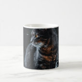 SELEKTIVER SCHWERPUNKT DER SILBERTABBY-KATZE KAFFEETASSE (Mittel)