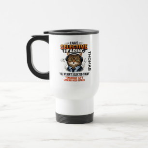 Selektives-Hör-Katze-Tasse Lustiger Hahn Reisebecher