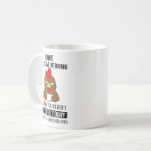 Selektives Hören – Grumpy Chicken Coffee Humor Kaffeetasse (Vorderseite Links)