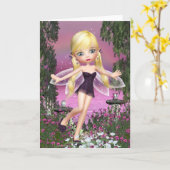 Selena Fairy Greetings Card Karte (Gelbe Blume)