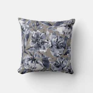 Selena Fantasy Aquarell Floral Beige Reversible Kissen